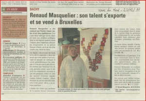 Renaud Masquelier: sontalent s'export et se vend à Bruxelles