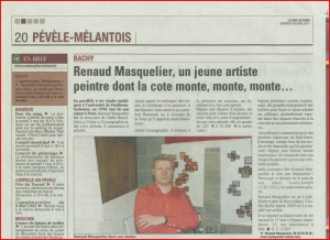 Renaud Masquelier, un jeune artiste peintre dont la cote monte, monte, monte...